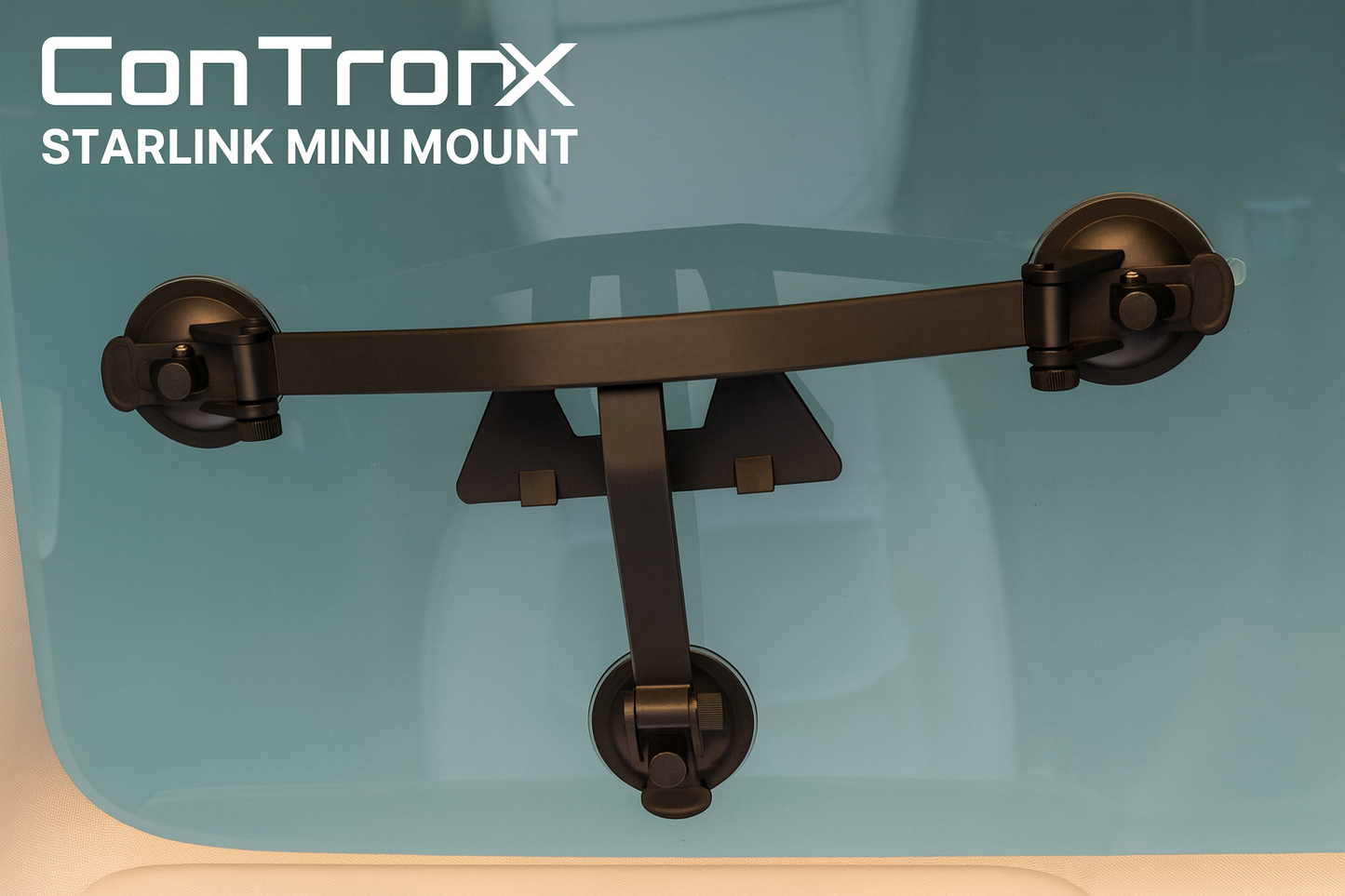 ConTronX Starlink Mini Suction Cup Mount – Portable Starlink Vehicle & Window Mount